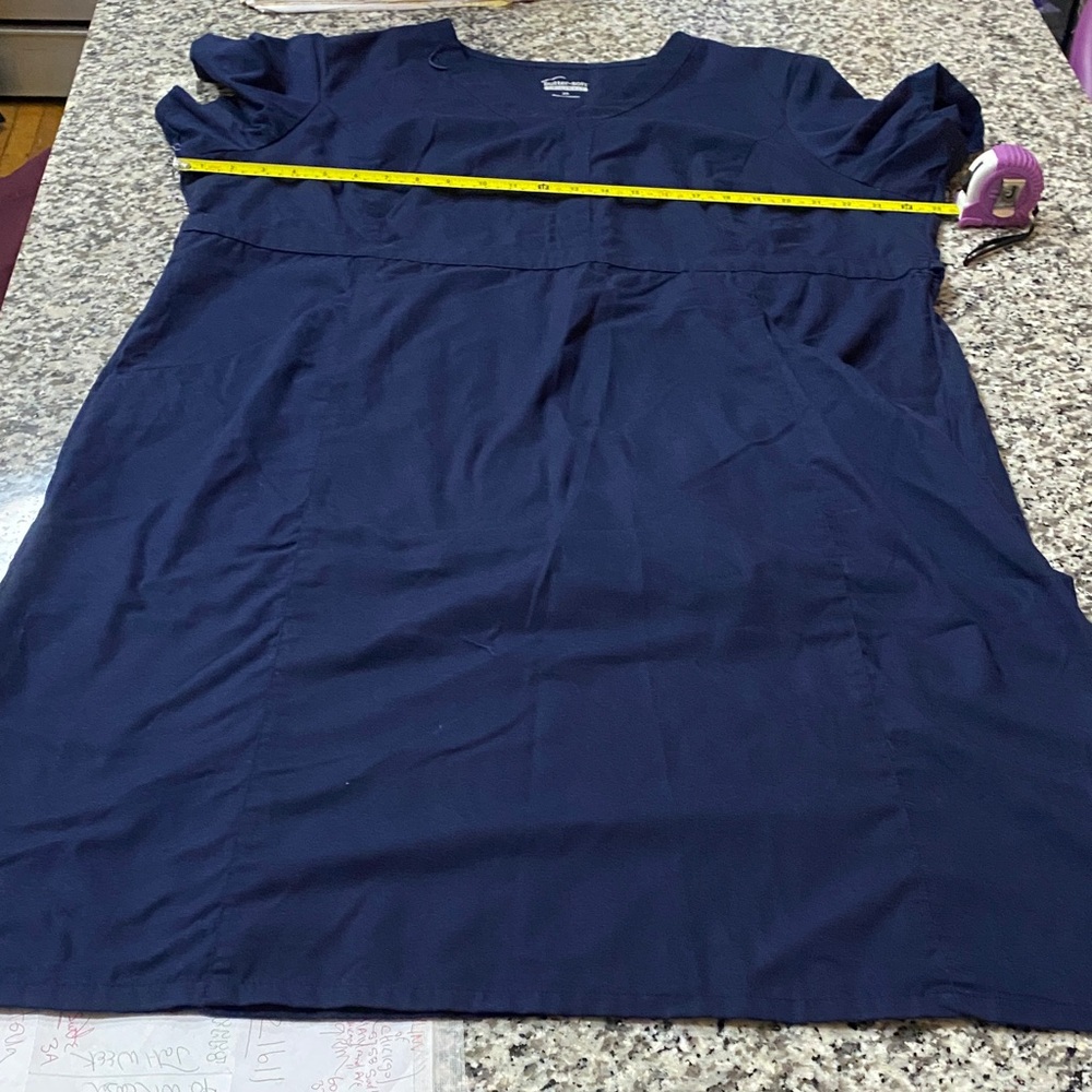 Scrub dress Navy Blue Short Sleeve Dress Buuttersoft scrubs